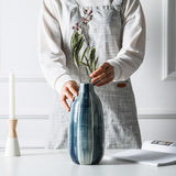 vase céramique bleu