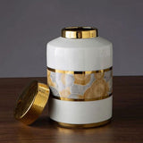 vase en céramique dorée