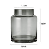 Black smoked glass vase