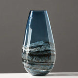 Blue blown glass vase