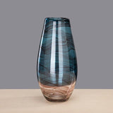 Vase verre bleu