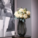 vase verre noir transparent