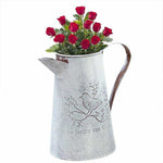 carafe fleurs metal