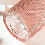 Large pink glass vase