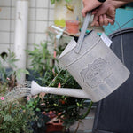 Flowery Watering Can<br> in zinc