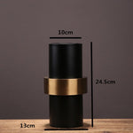 Black and gold vase