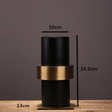 Black and gold vase