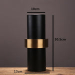 Black and gold vase