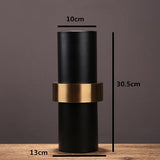 Black and gold vase