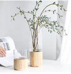 vase avec socle en bois