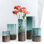 vase verre fumée