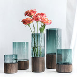 vase verre fumée