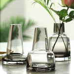 vase en verre fumé