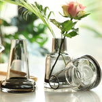 petit vase en verre fumé noir
