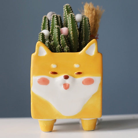 pot de fleur animal