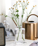 vase en verre transparent 