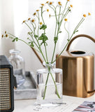 vase en verre transparent 