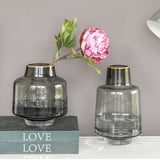 vase fumé en verre