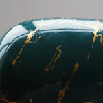 Turquoise ceramic vase