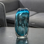 Transparent Blue Design Vase