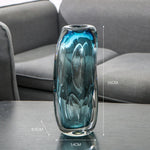 Transparent Blue Design Vase
