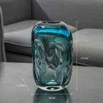 Transparent Blue Design Vase