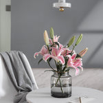 vase verre noir