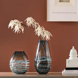 Blue blown glass vase