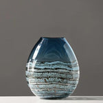 Blue blown glass vase