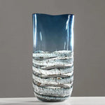 Blue blown glass vase