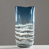 Blue blown glass vase