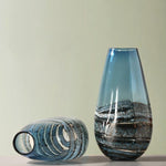 Blue blown glass vase