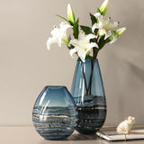 Blue blown glass vase