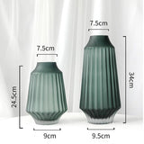 Frosted glass vase