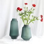 vase verre givré