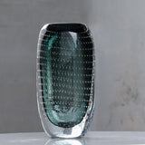 Vase en verre émeraude