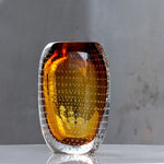 vase ambré en verre